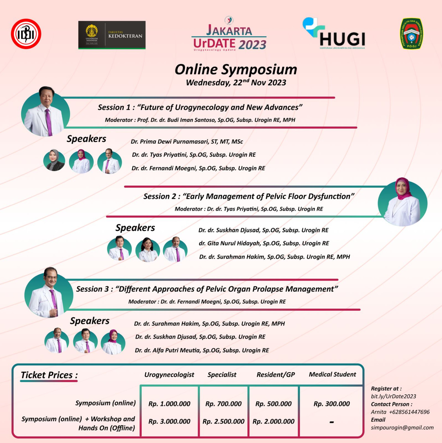 Jakarta Urogynecology Updates (UrDATE) 2023 Symposium & Workshop