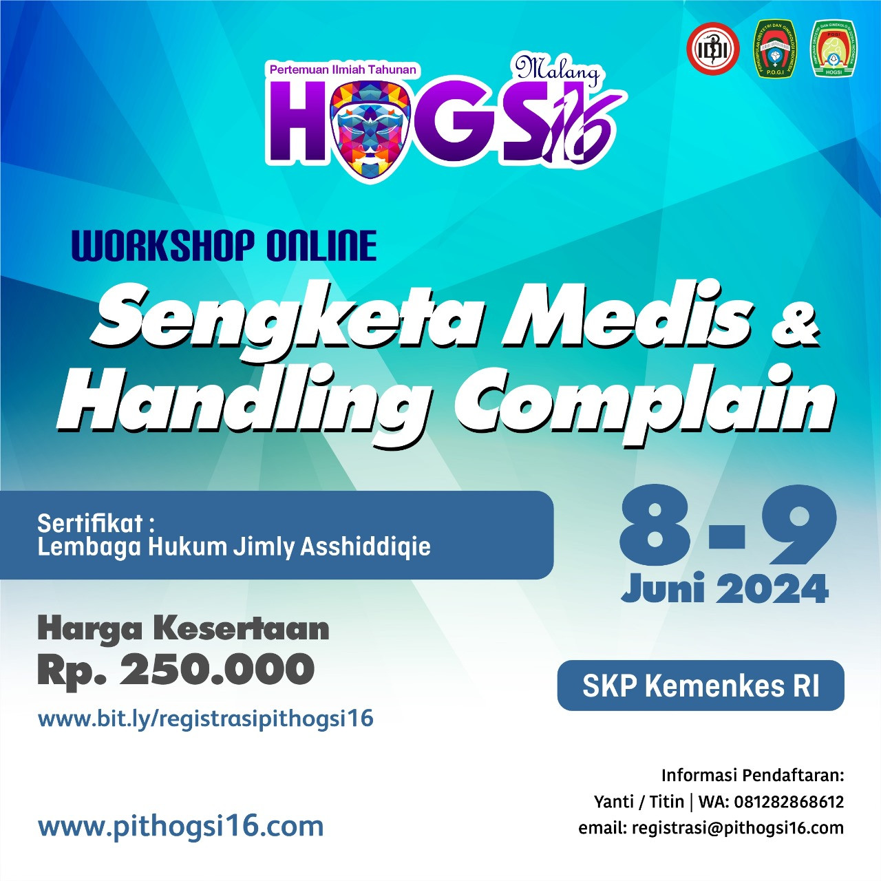 Workshop Online Sengketa Medis & Handling Complain